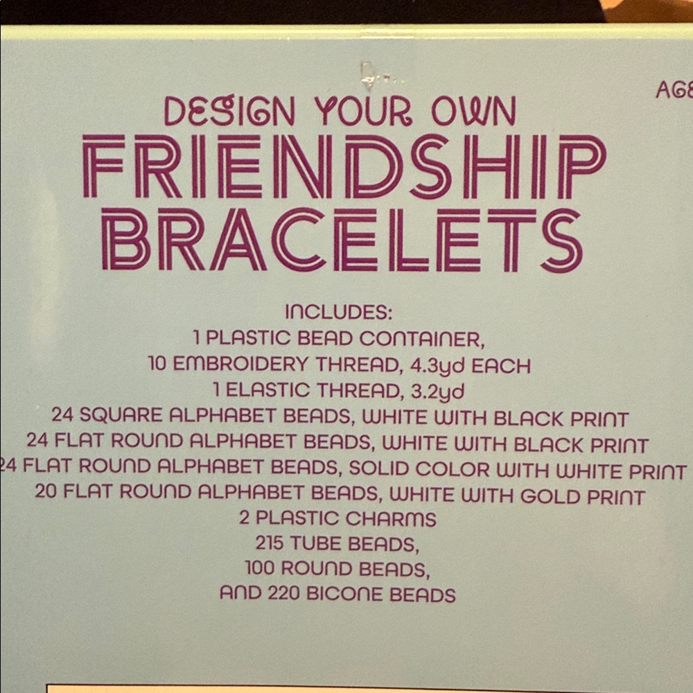 Friendship Bracelet Kit - Multicolor beads, charms and alphabet squares! - Picture 4 of 6
